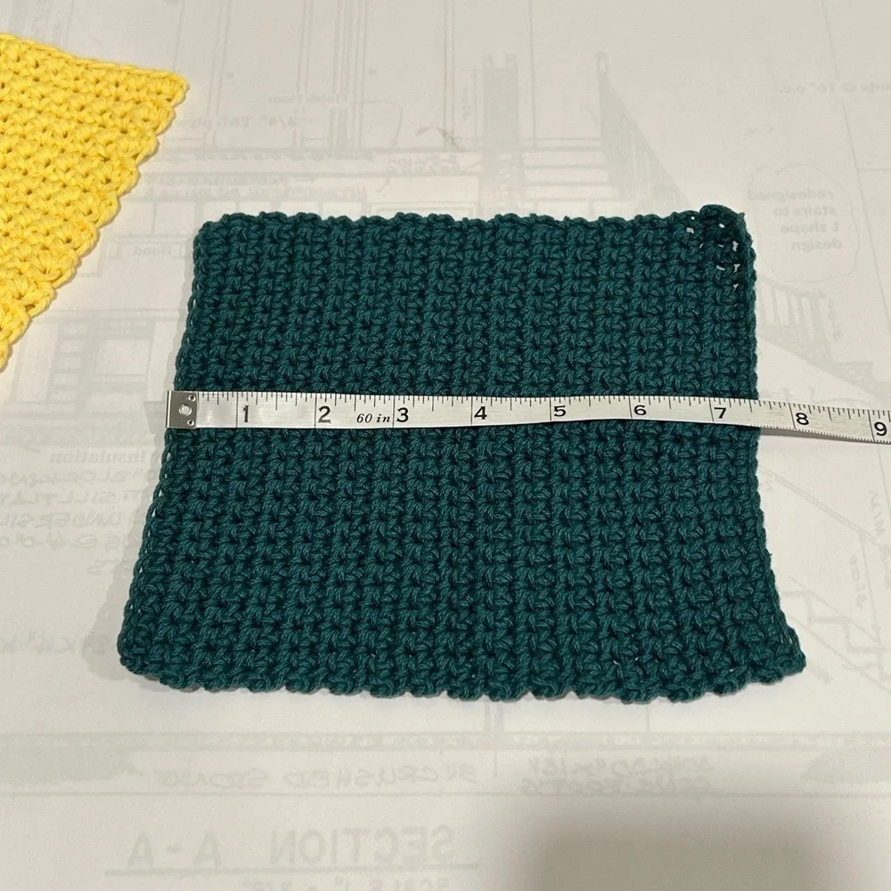 100% Cotton Handmade Washcloths - Set of 3